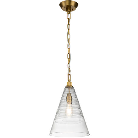 Elstead Feiss Elmore Dome Suspension Plafonnier Laiton Bruni (1/5)