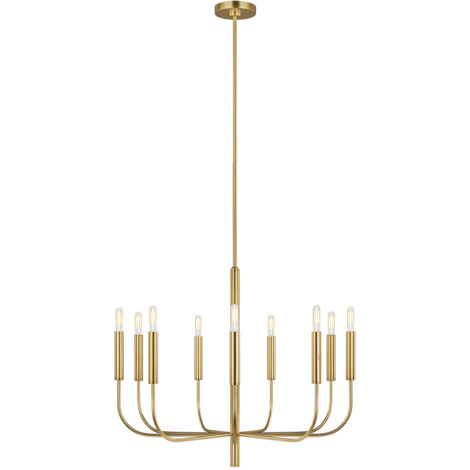 Lustre à 9 ampoules Elstead Brianna, laiton bruni, E14 (1/5)