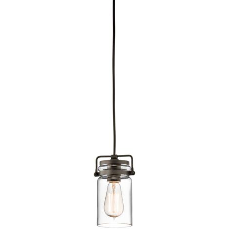 Elstead Brinley - Mini suspension à 1 ampoule au plafond bronze antique, E27 (1/5)