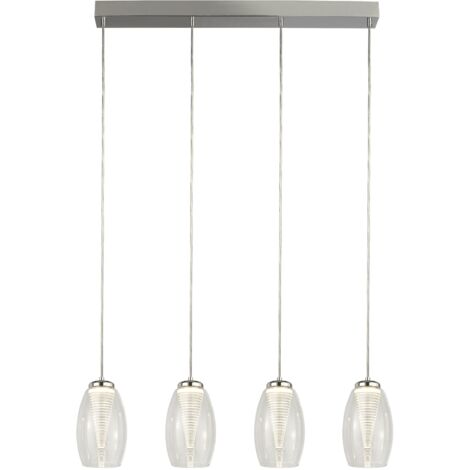 Searchlight Cyclone Suspension à 4 lumières, verre clair 3000K (1/3)