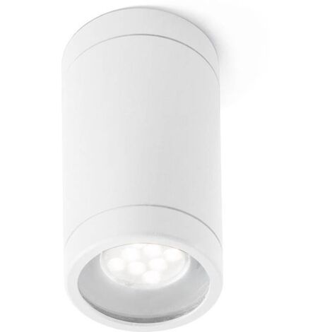 Faro Olot - Plafonnier extérieur à 1 lumière blanc IP44, GU10