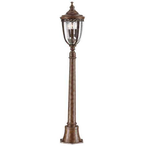 Elstead English Bridle - Borne extérieure moyenne à 3 ampoules, bronze britannique IP44, E14 (1/5)