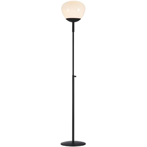 Markslojd RISE Lampadaire Globe 1 Lumière Noir, Blanc (1/3)
