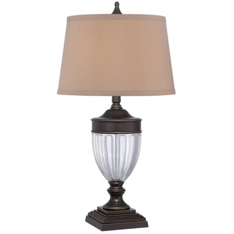 Elstead Dennison - Lampe de table à 1 lumière, bronze palladien, E27 (1/5)