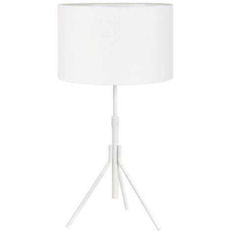 Markslojd SLING - Lampe de table d'intérieur à 1 lumière blanche avec abat-jour cylindrique, E27 (1/3)