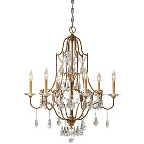 Elstead Valentina - Lustre à 6 ampoules au fini bronze, E14 (1/5)