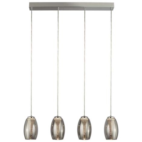 Searchlight Cyclone Suspension à 4 lumières, verre fumé 3000K (1/3)