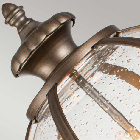 Elstead Kichler Halleron Borne d'éclairage d'extérieur en bronze bruni, IP44