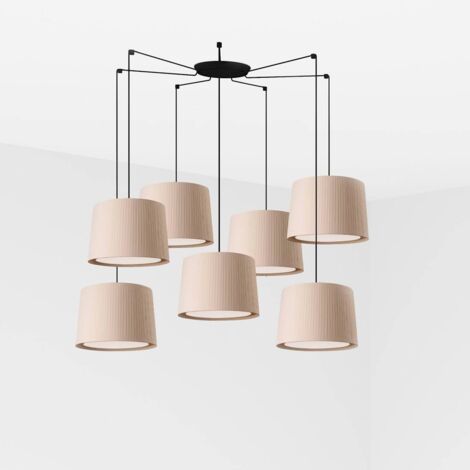 Faro SAMBA Suspension noire, beige, suspension, 7 lumières (1/3)