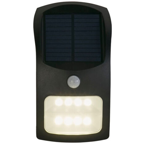 Searchlight Solar Applique d'extérieur en métal noir et polycarbonate blanc (1/4)