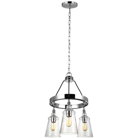 Loras Lustre Feiss 3 Lumières Chrome (1/5)