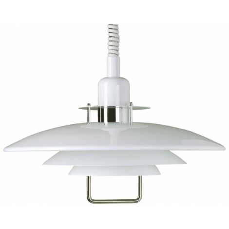 Belid Primus - Luminaire suspendu à 1 ampoule en forme de dôme, chrome, blanc, E27 (1/3)