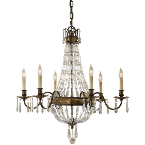 Elstead Bellini - Lustre à 6 ampoules au fini bronze britannique, E14 (1/5)