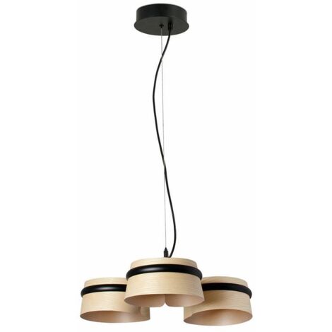 Faro LOOP - Pendentifs LED intégrés Bois, 2700K (1/3)