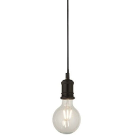 Suspension de câble de lumière du noir mat de Searchlight 1 avec le câble textile noir de 1.5Mtr (1/3)
