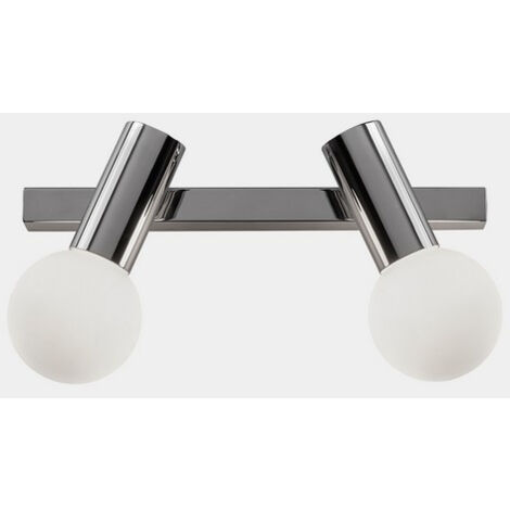 Applique murale double salle de bain double LEDS C4 Mist Chrome E14 (1/3)