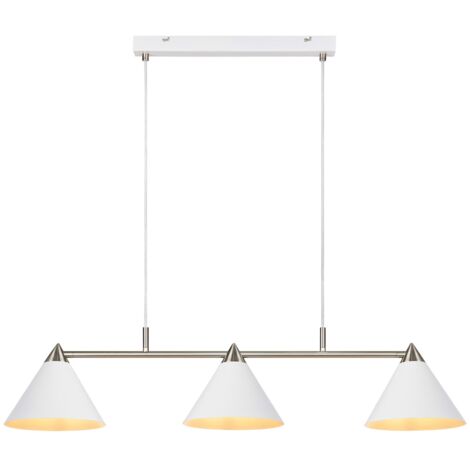 Markslojd KLINT Plafonnier Suspension Bar 3 Dome Light Blanc, Acier (1/3)