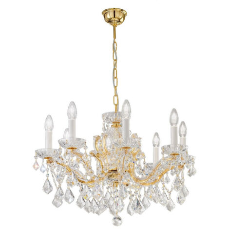 Kolarz MARIA LOUISE - Lustre classique en cristal à 8 bras, or poli, 8x E14 (1/7)