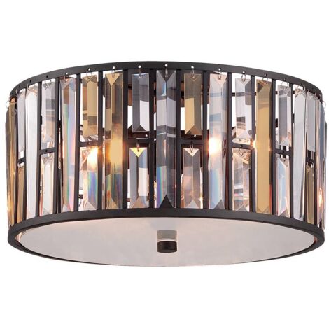 Elstead Gemma - Plafonnier à 3 Lumières Vintage Bronze, E27 (1/5)