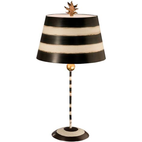 Elstead South Beach - Lampe de table 1 lumière noire, crème, E27 (1/4)