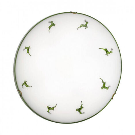 Kolarz NONNA - Plafonnier affleurant à motifs de style cottage en laiton antique, 3x E27 (1/3)