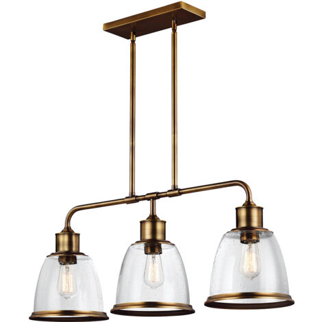 Elstead Hobson - Lustre à 3 ampoules au plafond, lustre en laiton, E27 (1/5)