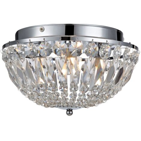 Markslojd ESTELLE - Plafonnier de salle de bains à 3 ampoules Chrome IP44, G9 (1/3)