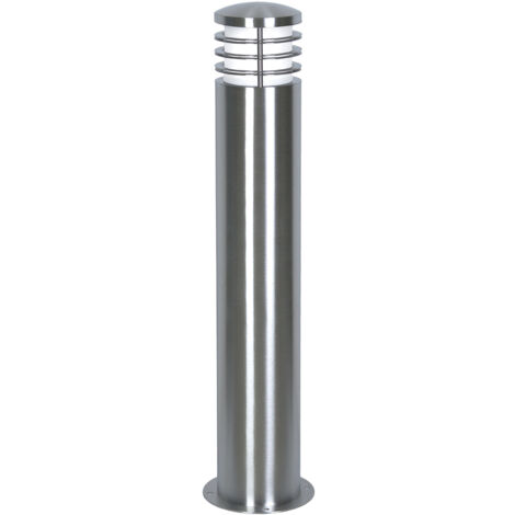 Elstead Sandbanks - Borne d'extérieur à 1 ampoule en acier inoxydable IP44, E27 (1/3)