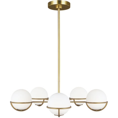 Elstead Apollo 5 Light Globe Suspension, Laiton Bruni, G9 (1/3)
