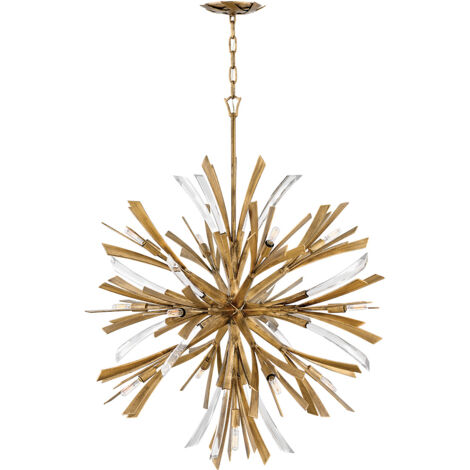 Vida Hinkley Fredrick Ramond Grand pendentif à 13 lumières, or bruni (1/5)