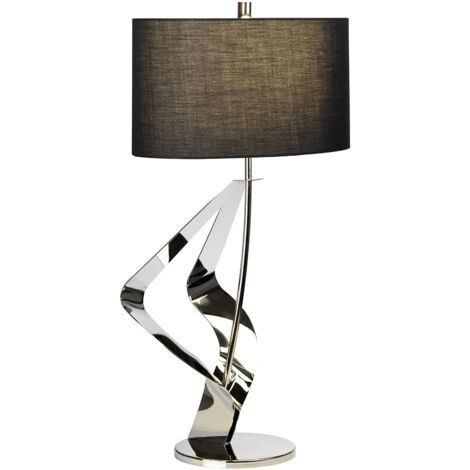 Elstead Ribbon - Lampe de table à 1 lumière - Fini nickel poli, E27 (1/2)