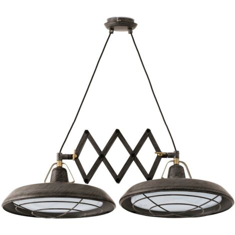 Faro Plec - LED 2 Lumière Double Réglable Plafond Extérieur Pendentif Bar Light Old Brown IP44 (1/4)