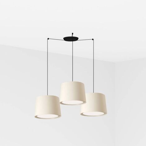 Faro CONGA - Lampe suspendue à grappe cylindrique triple blanc, E27 (1/2)