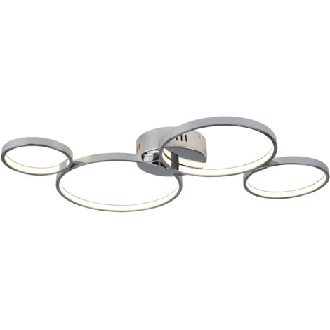 Searchlight Solexa - Plafonnier LED intégré Chrome (1/5)