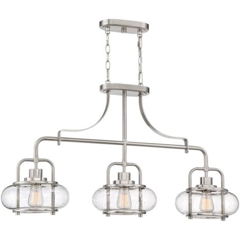 Elstead Trilogy 3 Light Island Suspension, nickel brossé, E27 (1/5)