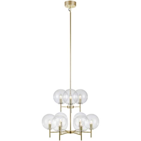 Plafonnier e14 max 20w ip20 laiton et blanc - markslojd - crown 19107108 19107108 19107108 19107108 (1/3)
