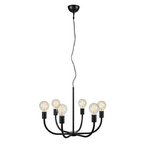 Markslojd AMISTOSO Plafonnier à bras multiples 6 lumières noir (1/3)