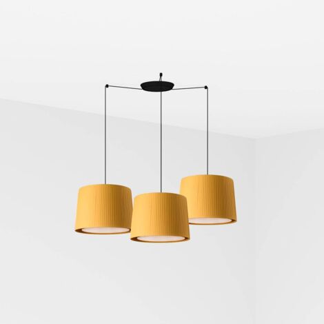 Faro SAMBA - Lampe suspendue triple cylindrique en grappe noire, E27 (1/4)