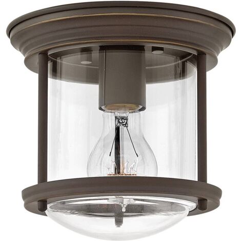 Hadrian Hinkley 1 Lumière Encastré Bronze Huilé avec Verre IP44 (1/4)