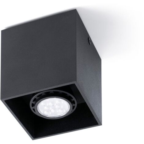 Faro Tecto - Downlight carré à 1 lumière, noir, GU10 (1/5)