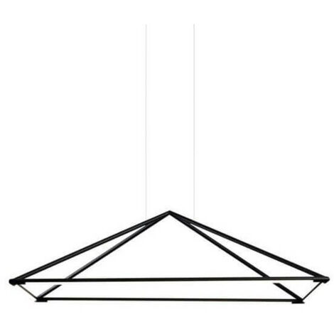 Grok Tubs - Plafonnier Décoratif LED Noir Mat 90cm 3900lm 3000K (1/3)