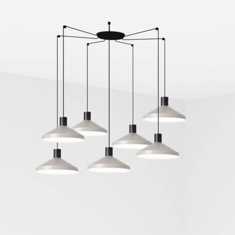 KOMBO Lampadaire gris Ø400 7L 68595-7L (1/2)