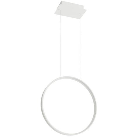 Sollux Lighting Rio Plafonnier suspendu cercle LED intégré, blanc, 3000K, 3870lm