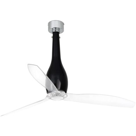 Ventilateur de plafond moyen Faro Eterfan avec / sans lumière clair, noir brillant (1/4)