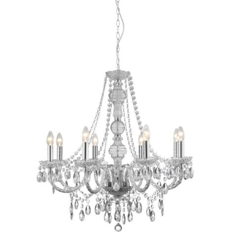 Searchlight Marie Therese - Lustre à 8 ampoules au fini chrome acrylique Marie Therese, E14 (1/3)