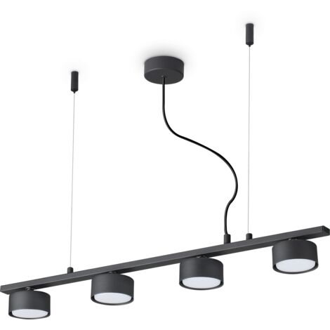 Ideal Lux MINOR - Suspension linéaire intérieure à 4 lumières, noir (1/2)