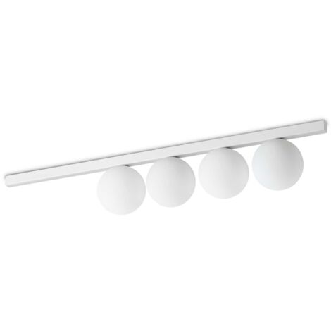 Ideal Lux BINOMIO Plafonnier Globe à 4 Lumières Blanc