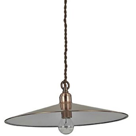 Ideal Lux Cantina - Luminaire suspendu à 1 ampoule, grand dôme, cuivre, E27 (1/2)