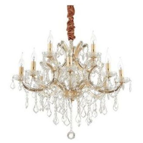 Ideal Lux Napoleon - Suspension à 12 ampoules dorées (1/3)