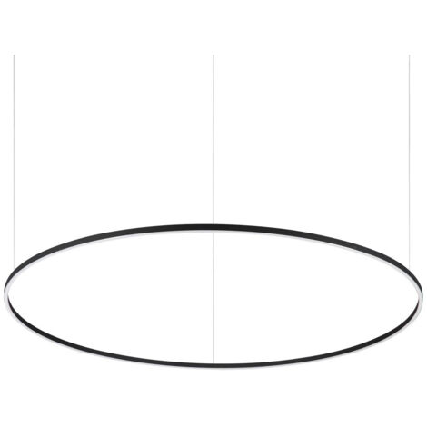Ideal Lux ORACLE Slim DALI Dimmable Round 150cm Plafonnier LED Intégré Noir, 3000K (1/2)